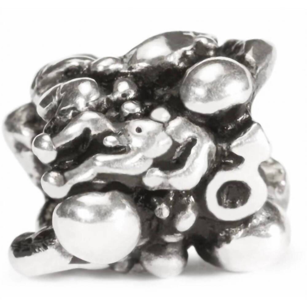 NEW TROLLBEADS women's transition man bead charm in silver